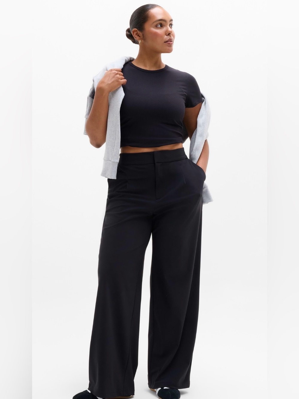 Athleta Pinnacle High Rise Trouser in Black | Size 14